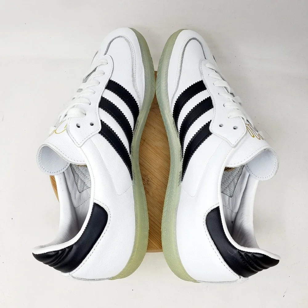 Adidas Samba x Jason Dill Shoes Mens 10 White Black Soccer Low Indoor Sneaker